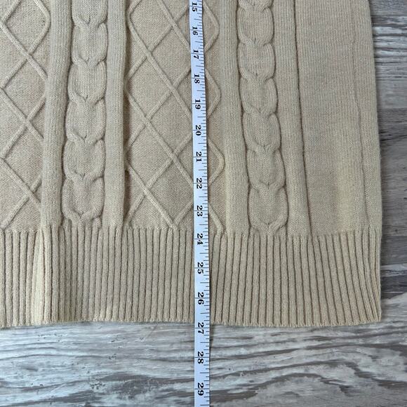 Princess Polly Sweater Vest Beige Cable Knit V-Neck Light Academia M/L - Picture 7 of 7